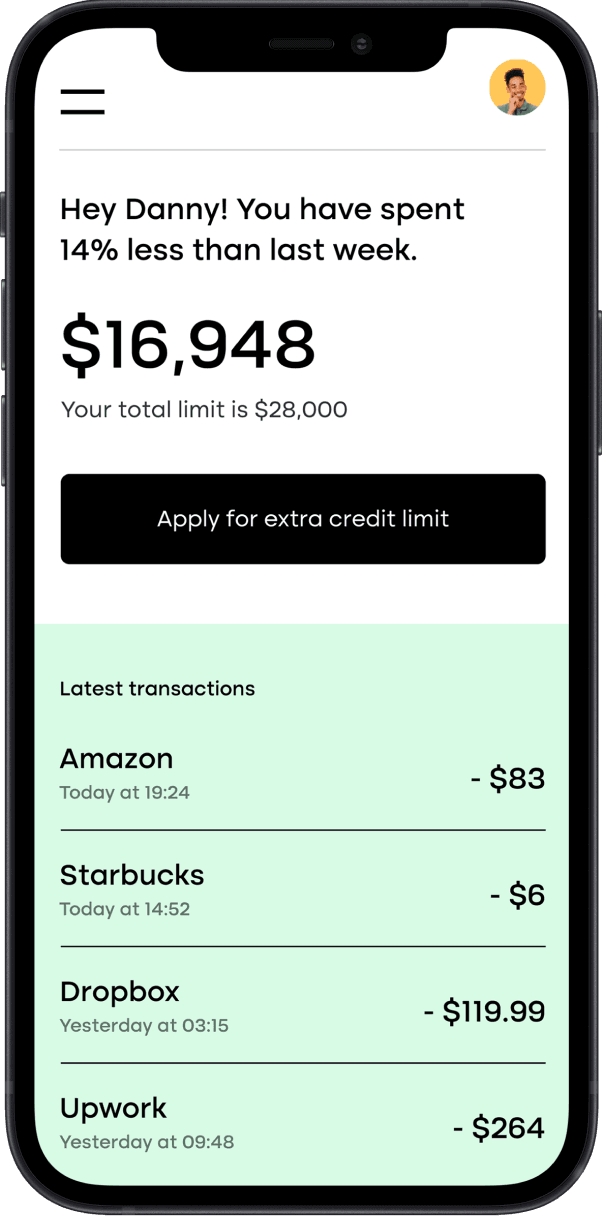 Phone app mockup